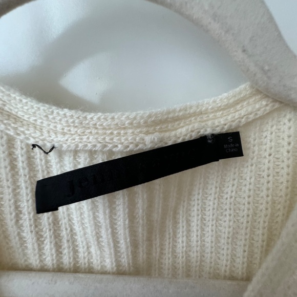 Jenni Kayne Cashmere Wool Cabin Sweater Ivory S - Picture 4 of 6